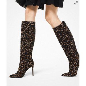 MICHAEL KORS COLLECTION Vesey Floral Lace and Suede Boots